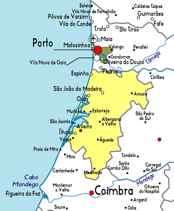 Map of Aveiro