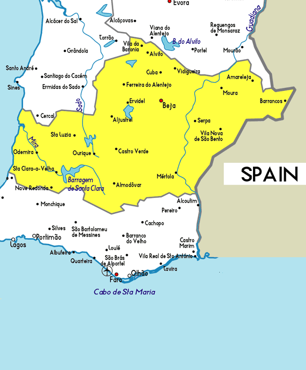 Map of Beja
