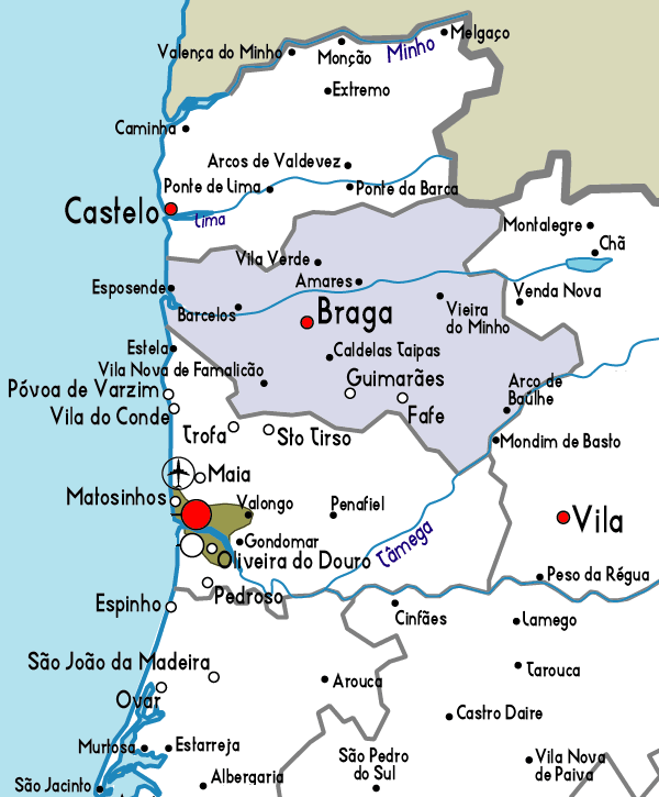 Map of Braga