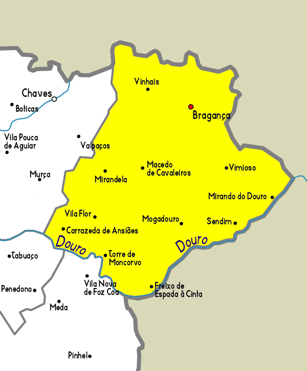Map of Braganca