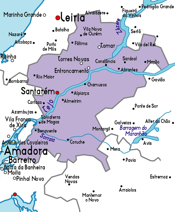 Map of Santarem