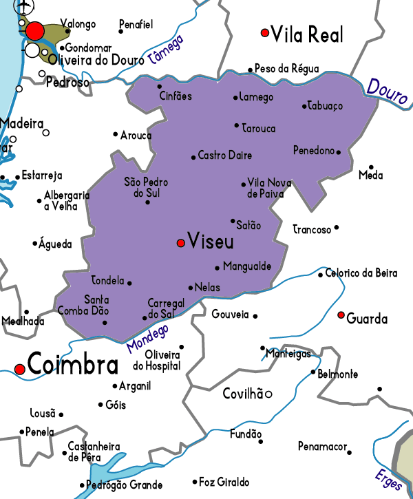 Map of Viseu